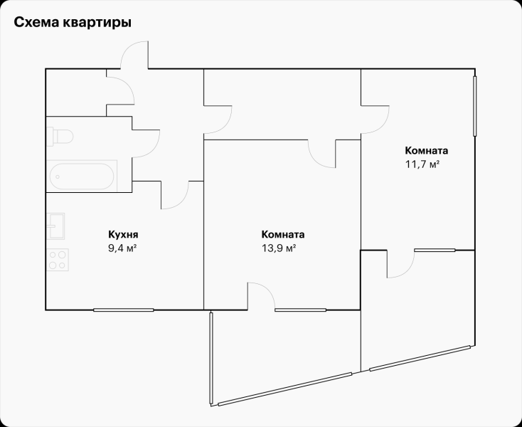 Как семье из четырех человек разместиться в двушке 50 м² Как семье из четырех человек разместиться в двушке 50 м²